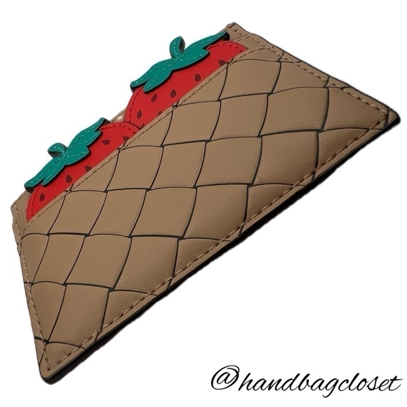 Kate Spade Picnic Perfect Strawberry Card Holder Wallet - Picture 4 of 11